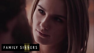 Brad Newman Dialect Resist His Step Daughter (Natalie Knight) When She Sneaks Into His Bed - Family Sinners